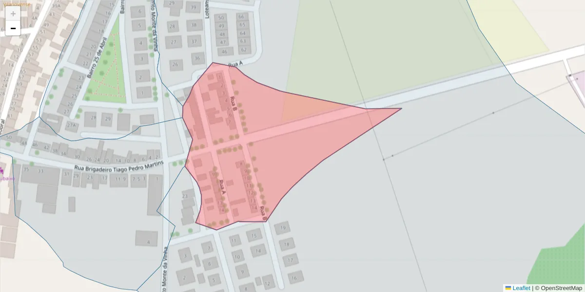 Mapa detalhado do código postal 7830-054 com limites, códigos postais vizinhos e agências dos correios