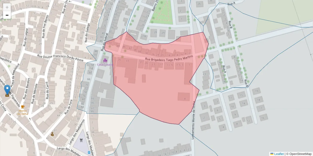 Mapa detalhado do código postal 7830-062 com limites, códigos postais vizinhos e agências dos correios