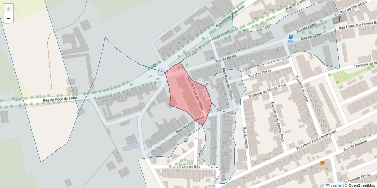 Mapa detalhado do código postal 7830-078 com limites, códigos postais vizinhos e agências dos correios