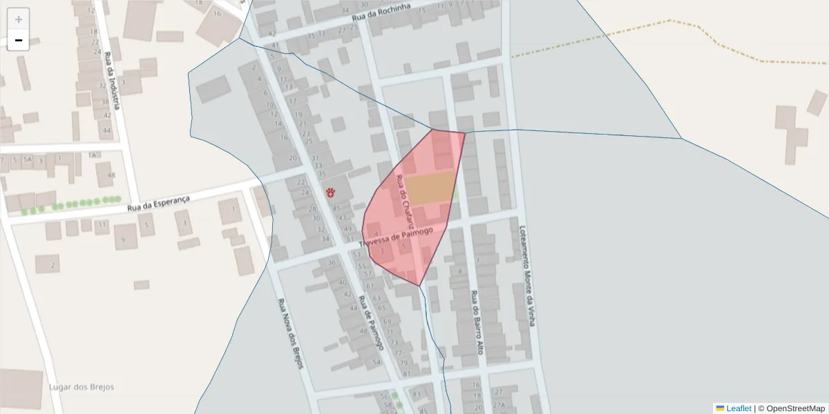 Mapa detalhado do código postal 7830-104 com limites, códigos postais vizinhos e agências dos correios