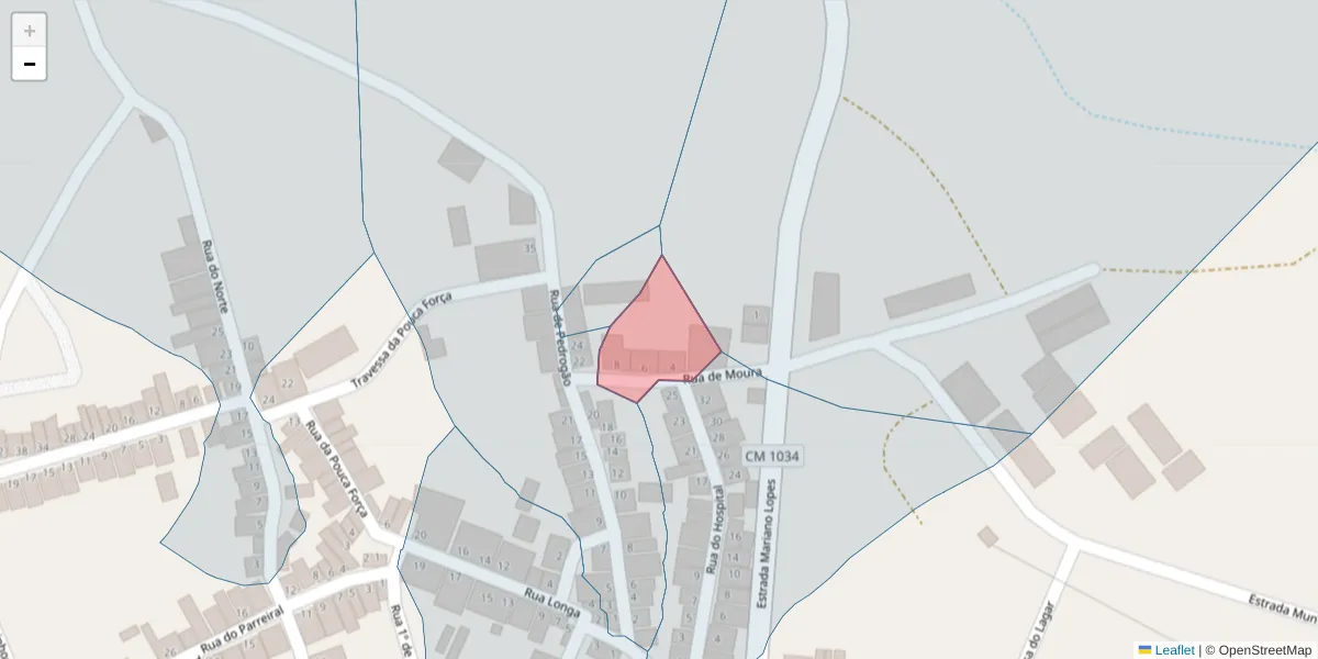 Mapa detalhado do código postal 7830-128 com limites, códigos postais vizinhos e agências dos correios