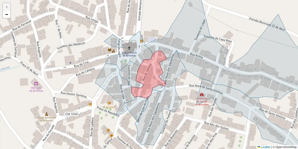 Mapa detalhado do código postal 7830-140 com limites, códigos postais vizinhos e agências dos correios