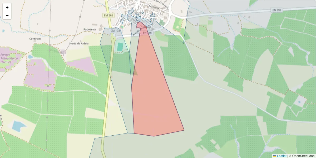 Mapa detalhado do código postal 7830-146 com limites, códigos postais vizinhos e agências dos correios