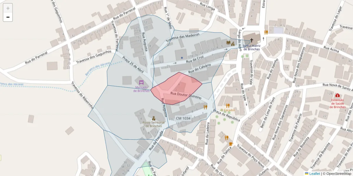 Mapa detalhado do código postal 7830-153 com limites, códigos postais vizinhos e agências dos correios