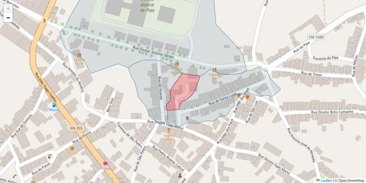 Mapa detalhado do código postal 7830-202 com limites, códigos postais vizinhos e agências dos correios