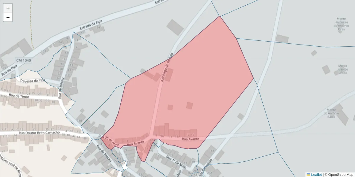 Mapa detalhado do código postal 7830-236 com limites, códigos postais vizinhos e agências dos correios