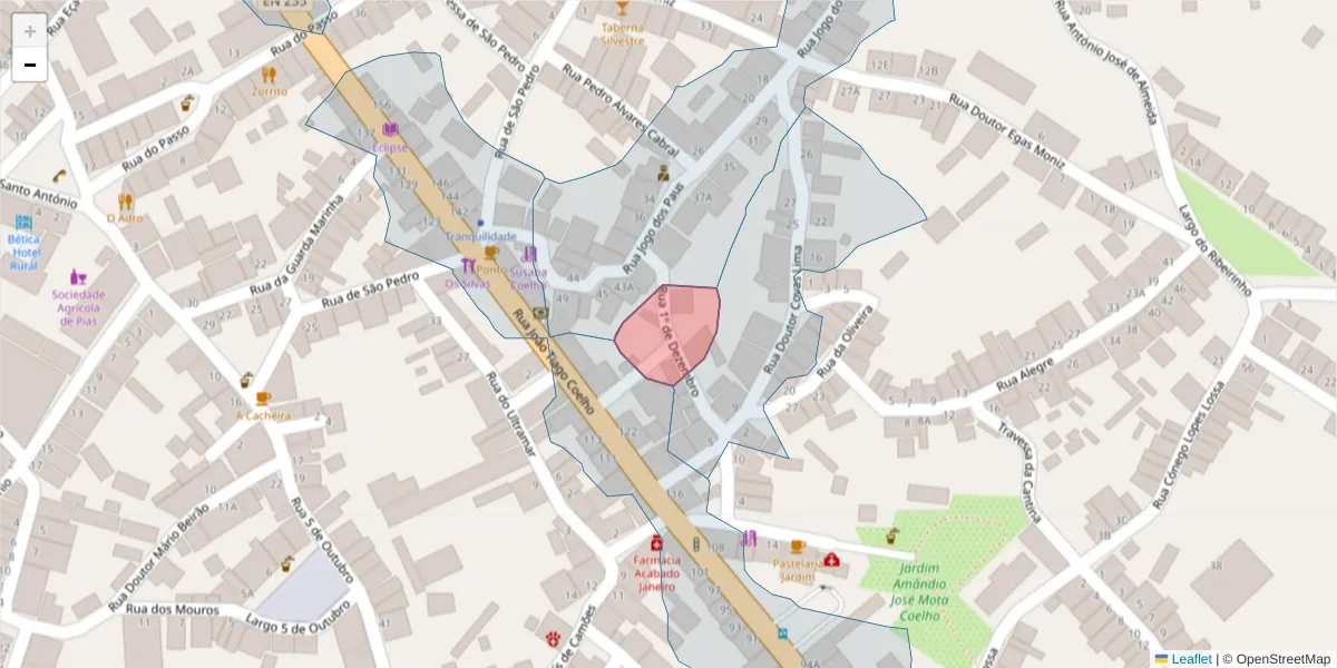 Mapa detalhado do código postal 7830-276 com limites, códigos postais vizinhos e agências dos correios