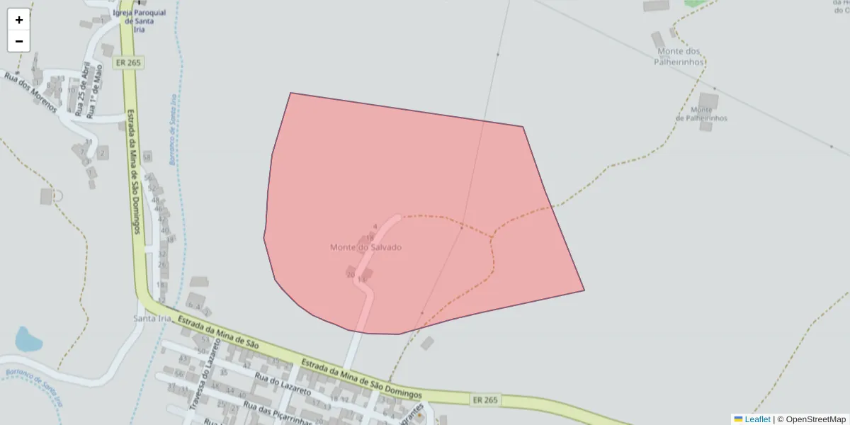 Mapa detalhado do código postal 7830-302 com limites, códigos postais vizinhos e agências dos correios