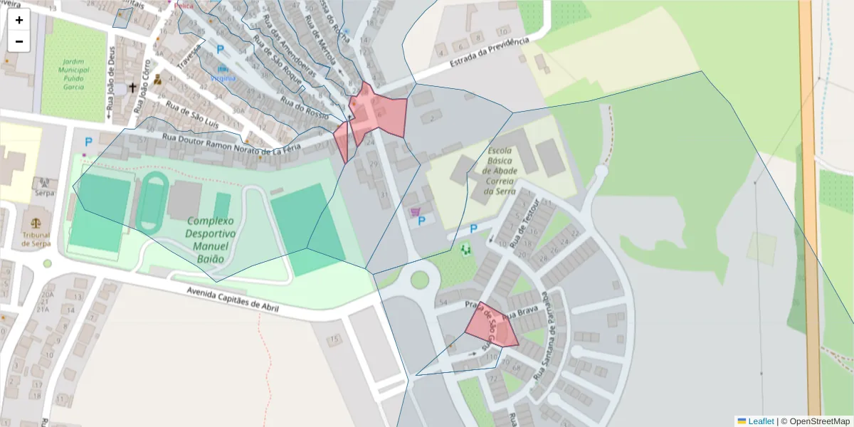 Mapa detalhado do código postal 7830-327 com limites, códigos postais vizinhos e agências dos correios