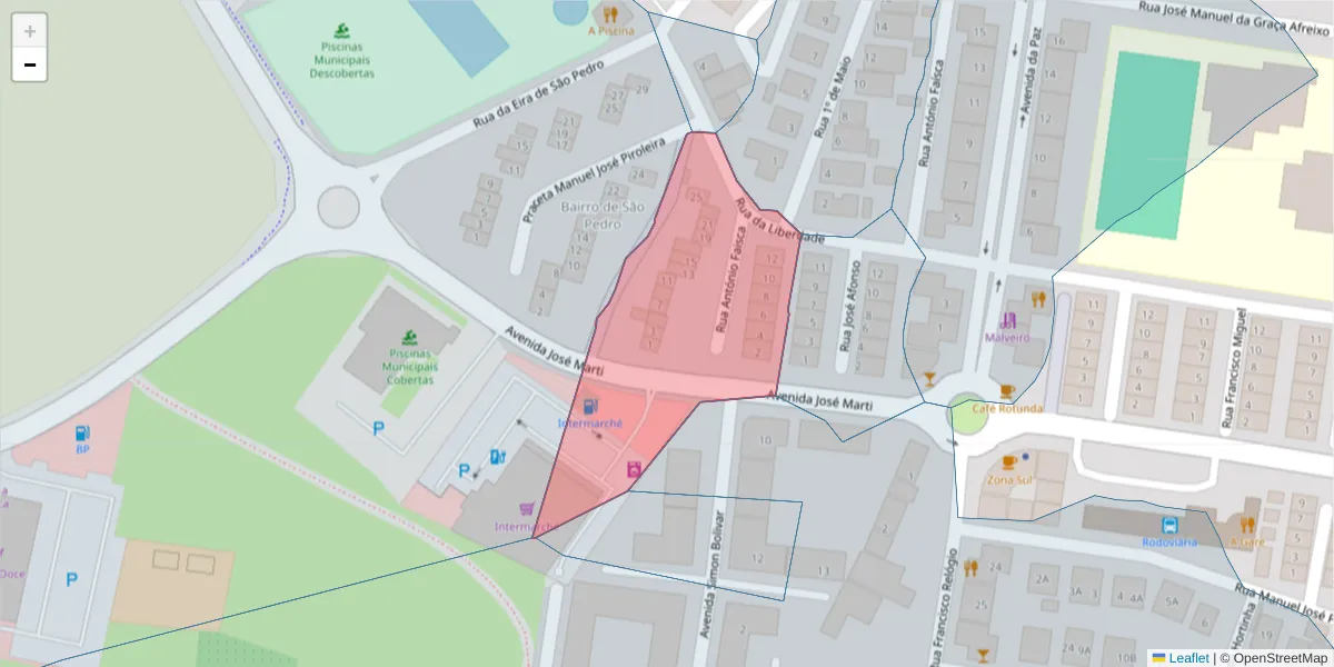 Mapa detalhado do código postal 7830-337 com limites, códigos postais vizinhos e agências dos correios