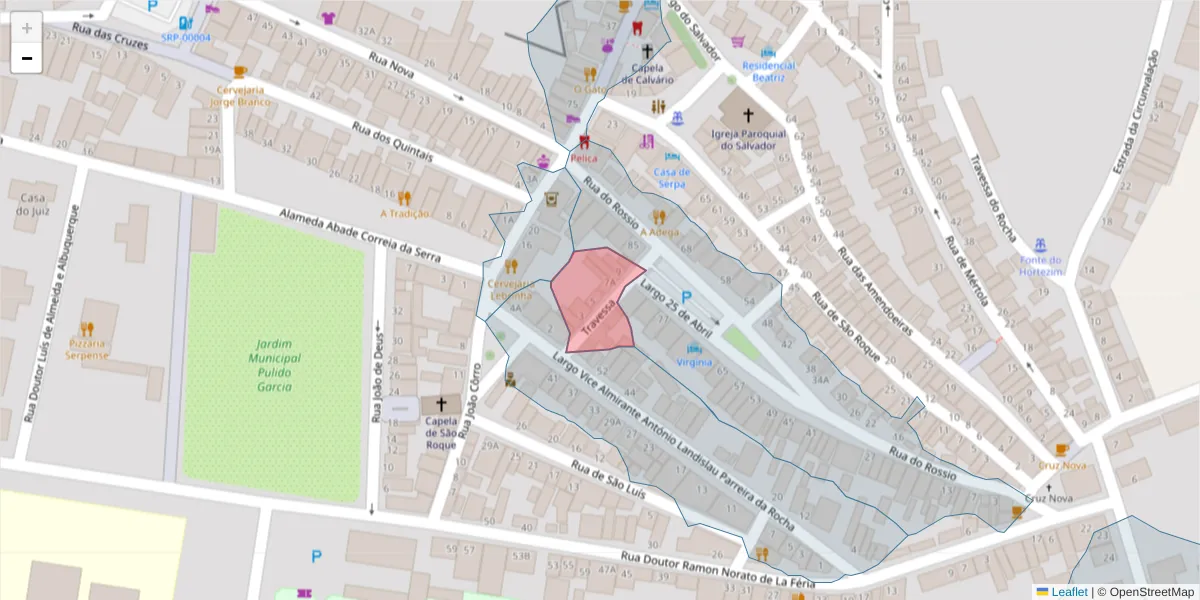 Mapa detalhado do código postal 7830-378 com limites, códigos postais vizinhos e agências dos correios