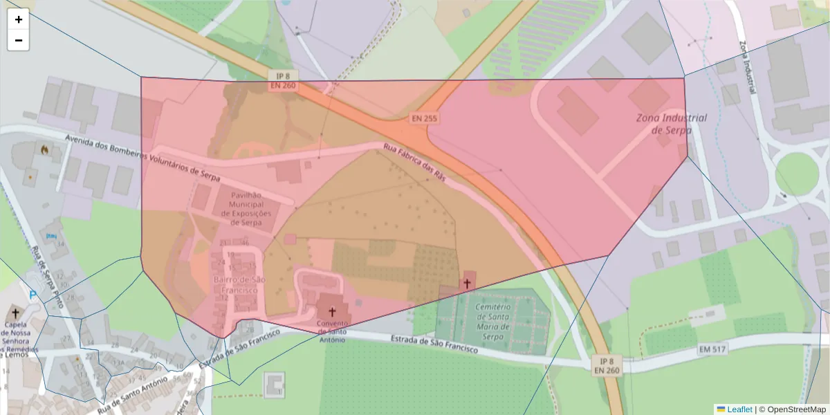 Mapa detalhado do código postal 7830-380 com limites, códigos postais vizinhos e agências dos correios