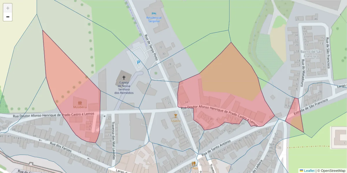 Mapa detalhado do código postal 7830-393 com limites, códigos postais vizinhos e agências dos correios