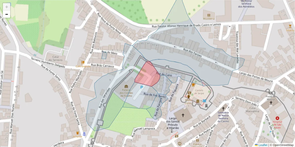 Mapa detalhado do código postal 7830-451 com limites, códigos postais vizinhos e agências dos correios