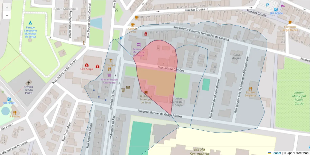 Mapa detalhado do código postal 7830-460 com limites, códigos postais vizinhos e agências dos correios