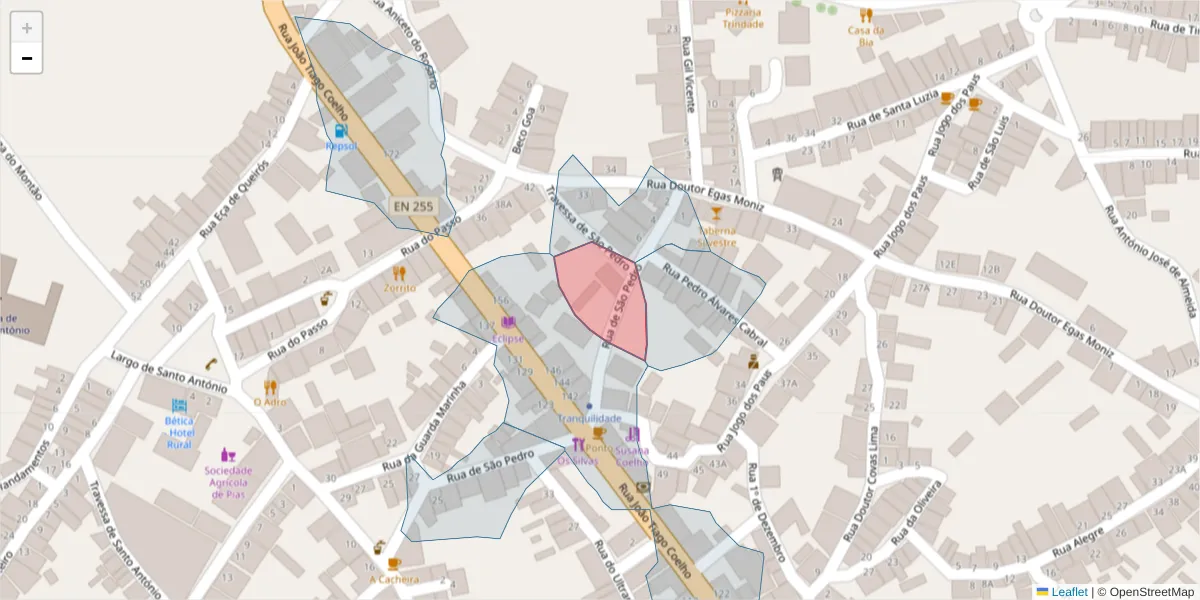 Mapa detalhado do código postal 7830-471 com limites, códigos postais vizinhos e agências dos correios
