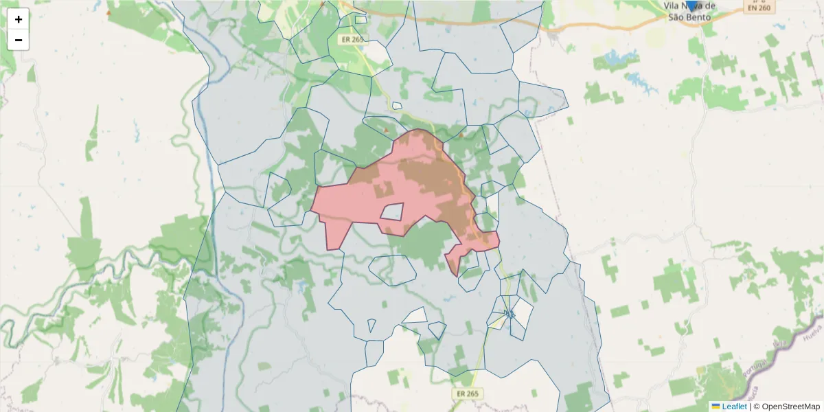 Mapa detalhado do código postal 7830-475 com limites, códigos postais vizinhos e agências dos correios