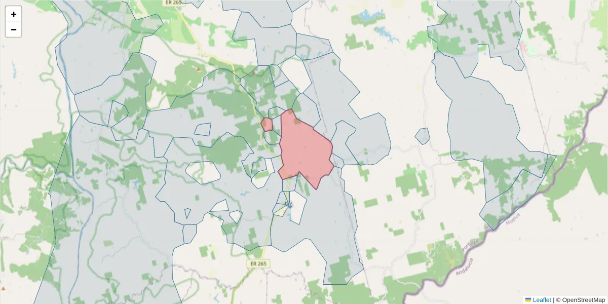 Mapa detalhado do código postal 7830-476 com limites, códigos postais vizinhos e agências dos correios