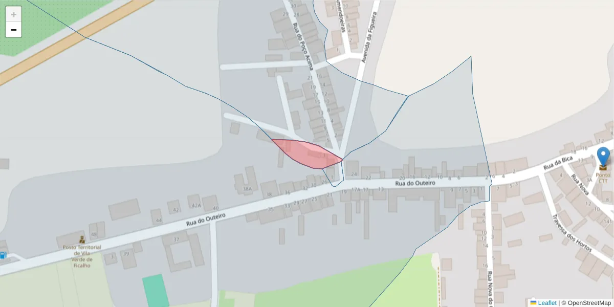 Mapa detalhado do código postal 7830-482 com limites, códigos postais vizinhos e agências dos correios