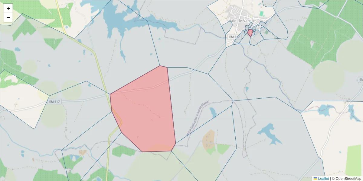 Mapa detalhado do código postal 7830-510 com limites, códigos postais vizinhos e agências dos correios