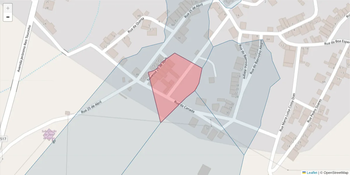Mapa detalhado do código postal 7830-526 com limites, códigos postais vizinhos e agências dos correios