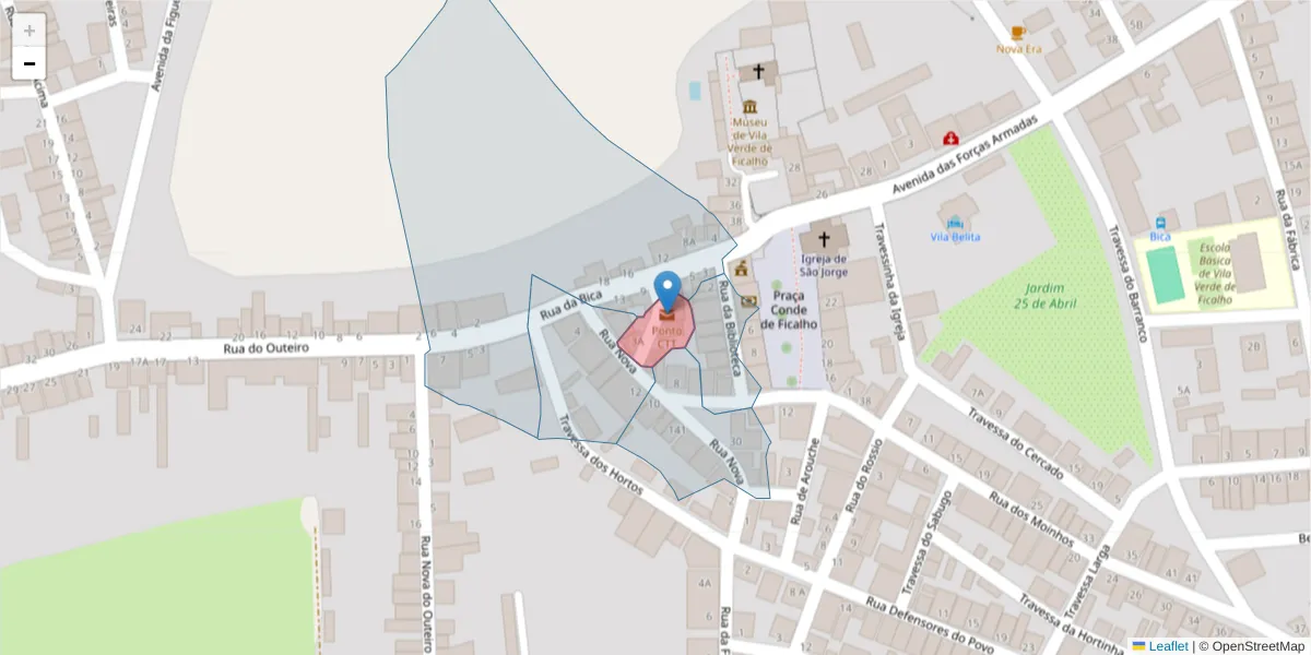 Mapa detalhado do código postal 7830-594 com limites, códigos postais vizinhos e agências dos correios