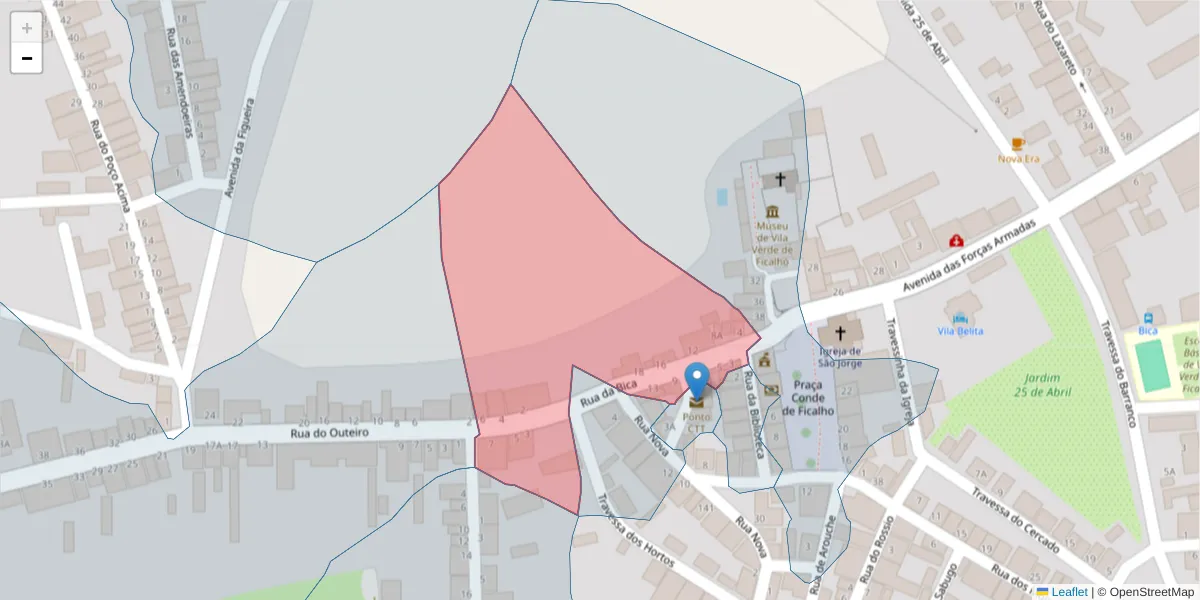 Mapa detalhado do código postal 7830-636 com limites, códigos postais vizinhos e agências dos correios