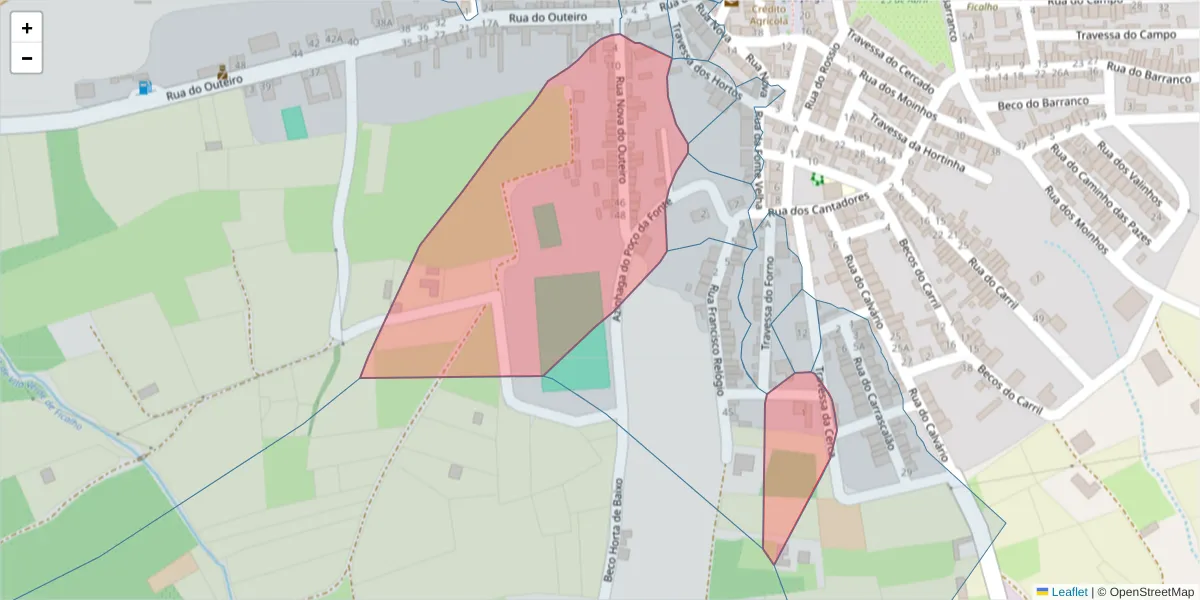 Mapa detalhado do código postal 7830-653 com limites, códigos postais vizinhos e agências dos correios