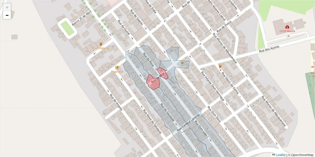 Mapa detalhado do código postal 7860-037 com limites, códigos postais vizinhos e agências dos correios
