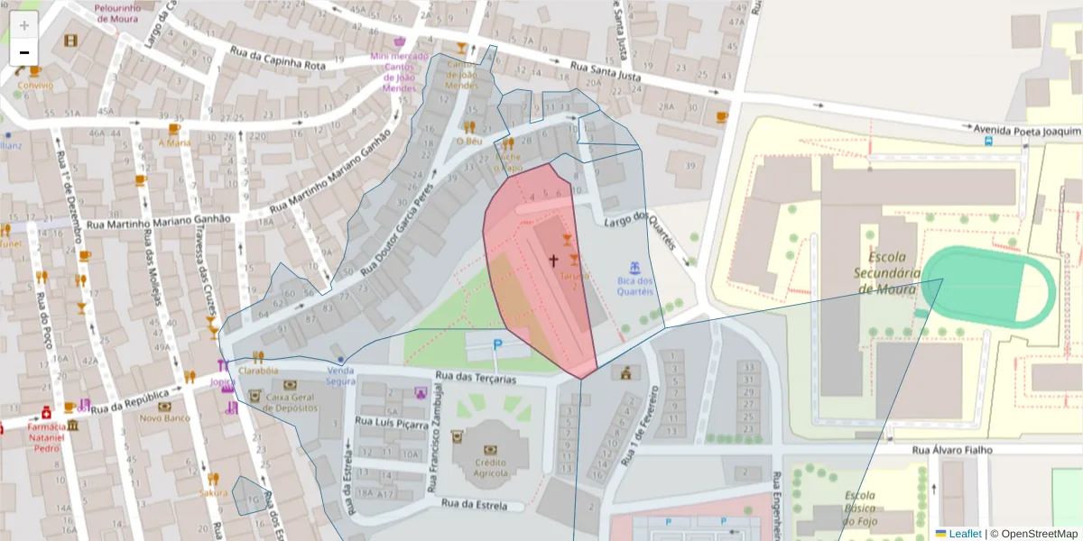 Mapa detalhado do código postal 7860-119 com limites, códigos postais vizinhos e agências dos correios