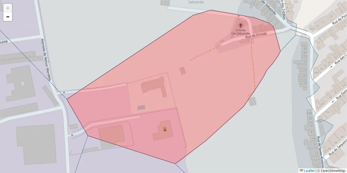 Mapa detalhado do código postal 7860-132 com limites, códigos postais vizinhos e agências dos correios