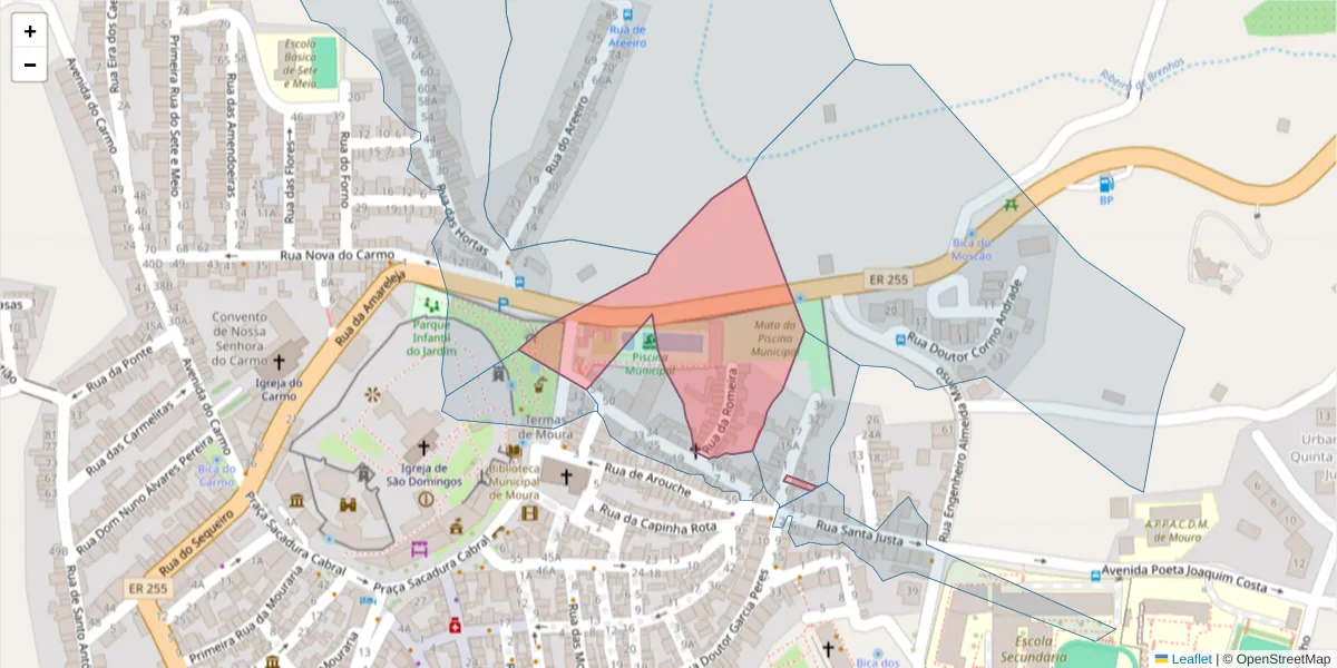 Mapa detalhado do código postal 7860-141 com limites, códigos postais vizinhos e agências dos correios