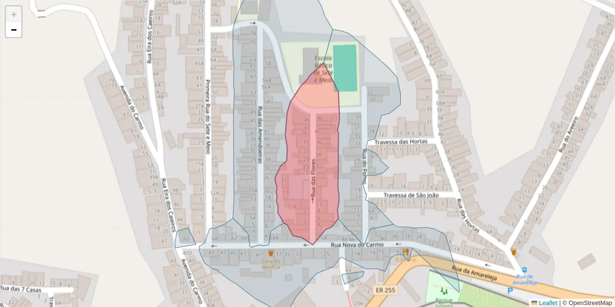 Mapa detalhado do código postal 7860-146 com limites, códigos postais vizinhos e agências dos correios