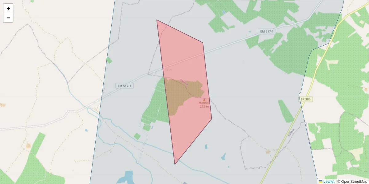 Mapa detalhado do código postal 7875-000 com limites, códigos postais vizinhos e agências dos correios