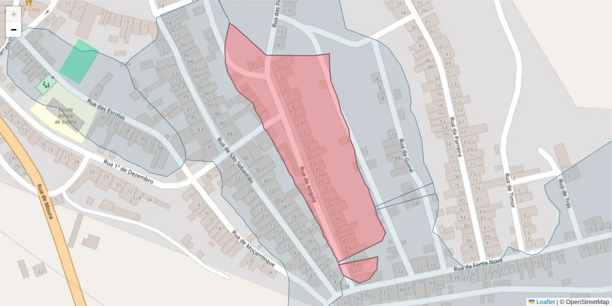 Mapa detalhado do código postal 7875-061 com limites, códigos postais vizinhos e agências dos correios