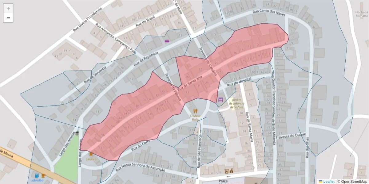 Mapa detalhado do código postal 7875-066 com limites, códigos postais vizinhos e agências dos correios