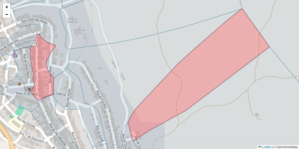 Mapa detalhado do código postal 7875-074 com limites, códigos postais vizinhos e agências dos correios