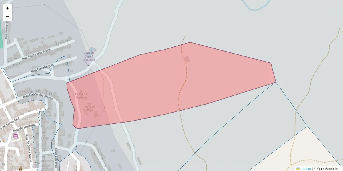 Mapa detalhado do código postal 7875-078 com limites, códigos postais vizinhos e agências dos correios
