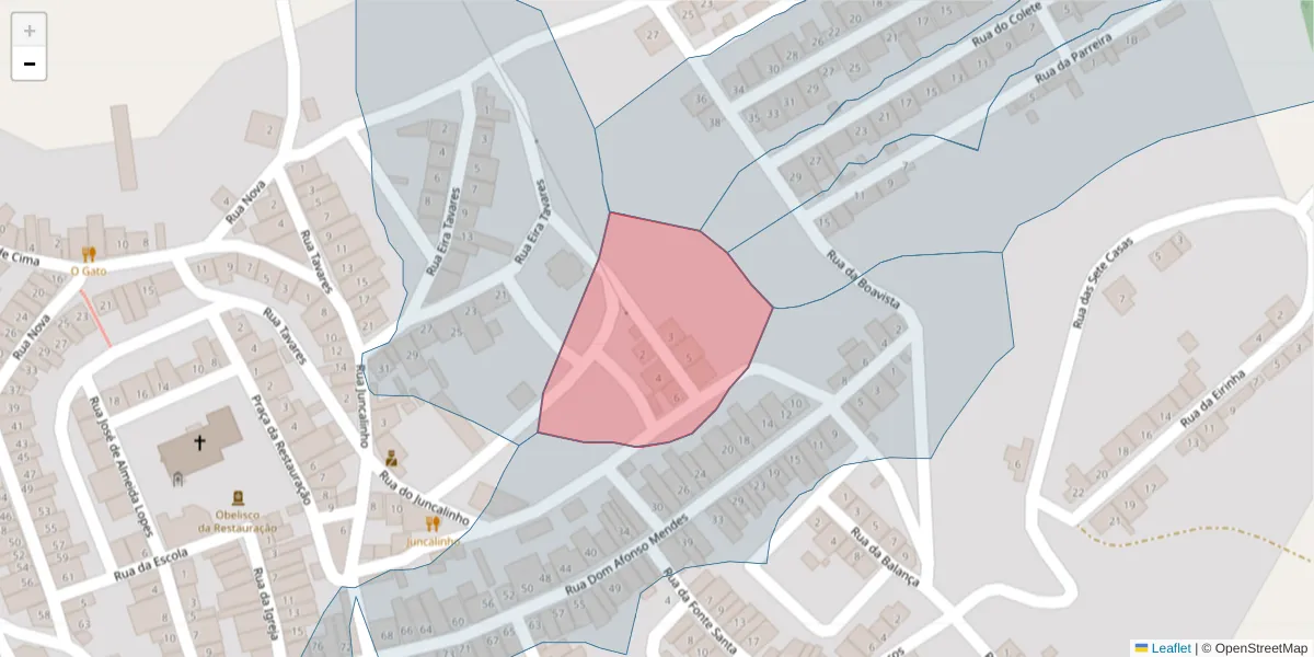 Mapa detalhado do código postal 7875-165 com limites, códigos postais vizinhos e agências dos correios