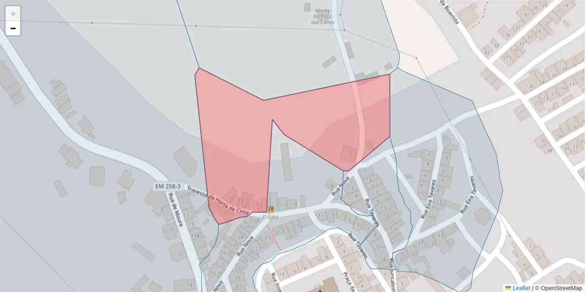 Mapa detalhado do código postal 7875-183 com limites, códigos postais vizinhos e agências dos correios