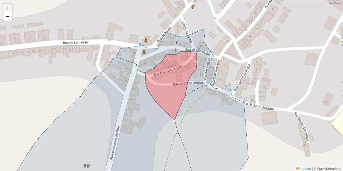 Mapa detalhado do código postal 7875-373 com limites, códigos postais vizinhos e agências dos correios