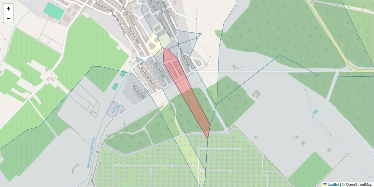 Mapa detalhado do código postal 7885-046 com limites, códigos postais vizinhos e agências dos correios
