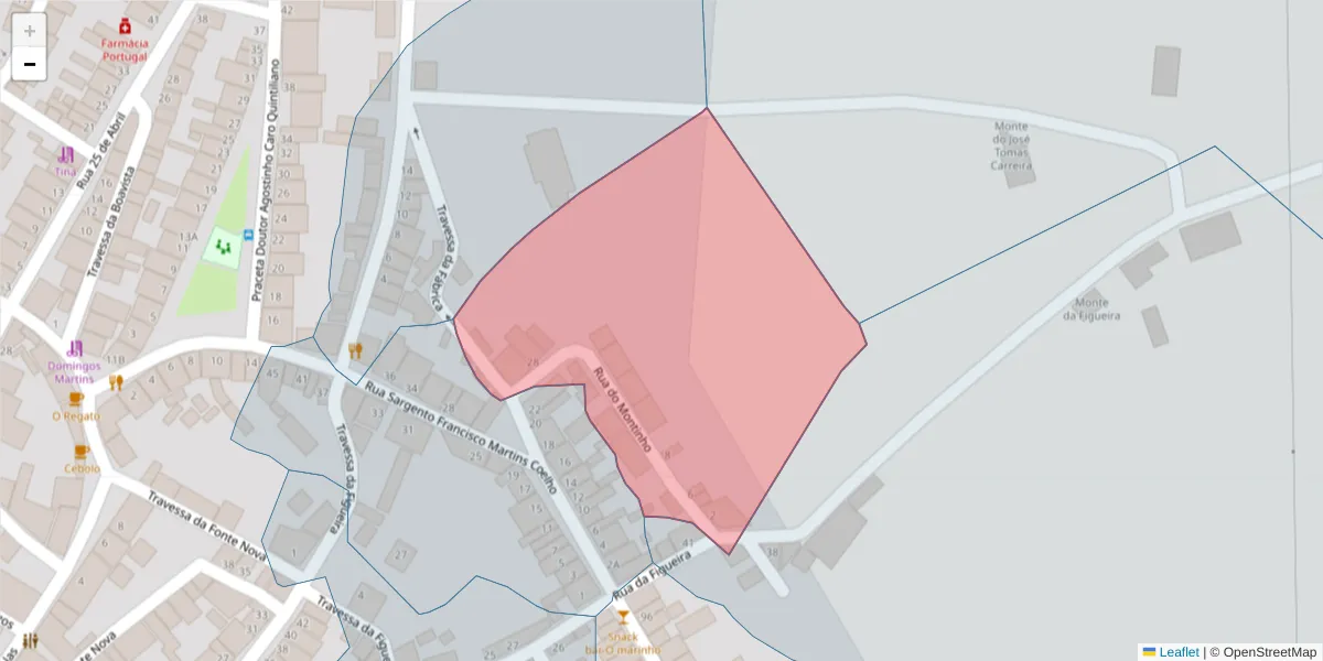 Mapa detalhado do código postal 7885-055 com limites, códigos postais vizinhos e agências dos correios