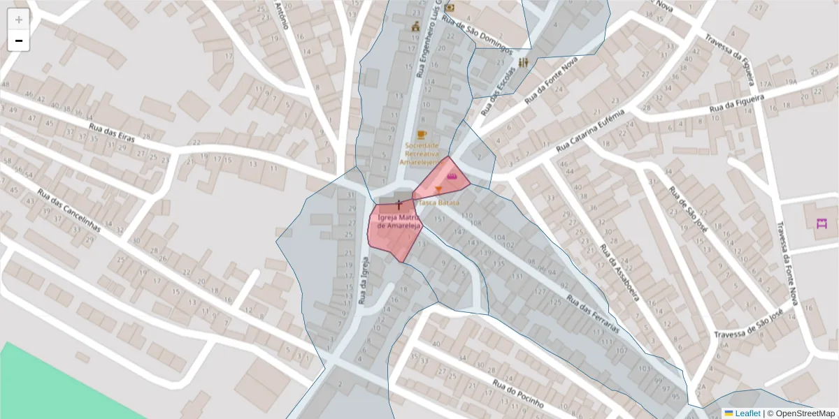 Mapa detalhado do código postal 7885-080 com limites, códigos postais vizinhos e agências dos correios