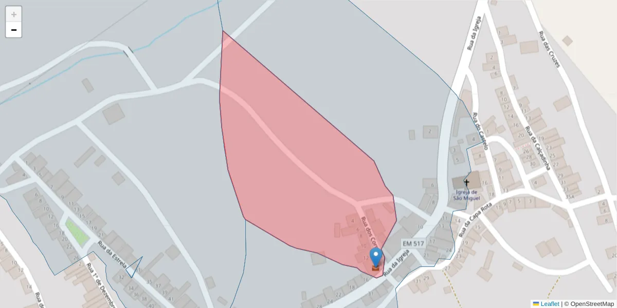 Mapa detalhado do código postal 7885-271 com limites, códigos postais vizinhos e agências dos correios