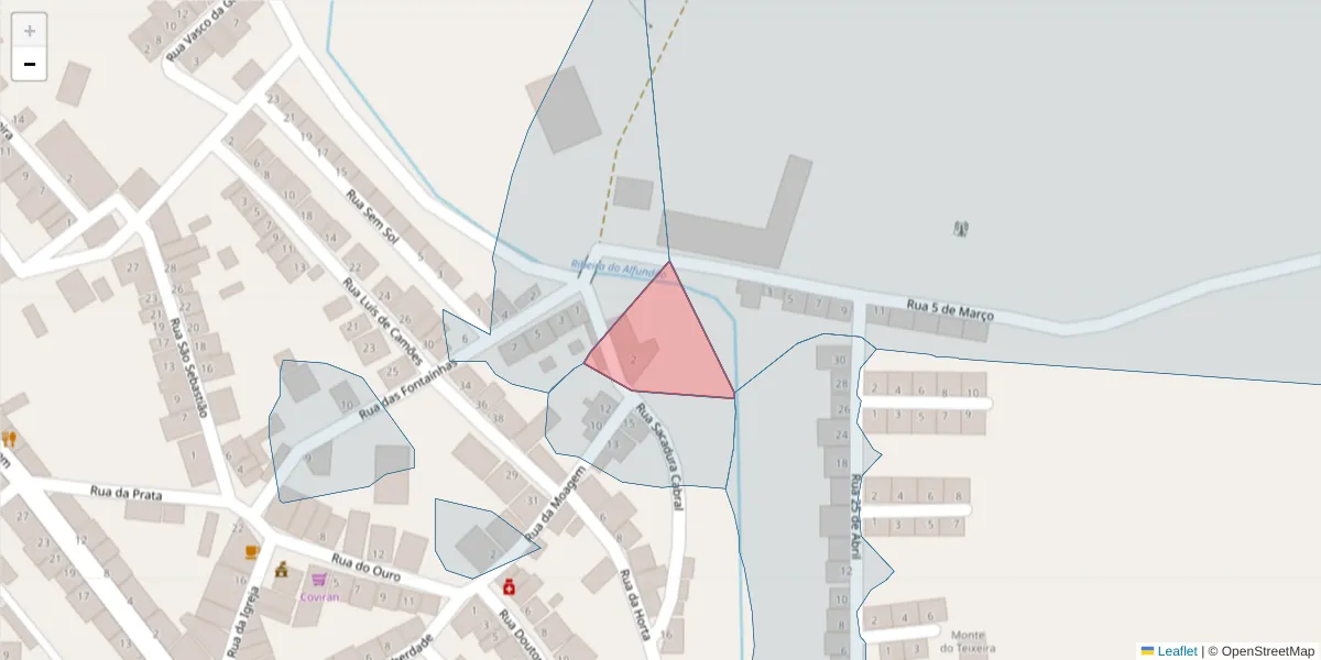 Mapa detalhado do código postal 7900-056 com limites, códigos postais vizinhos e agências dos correios