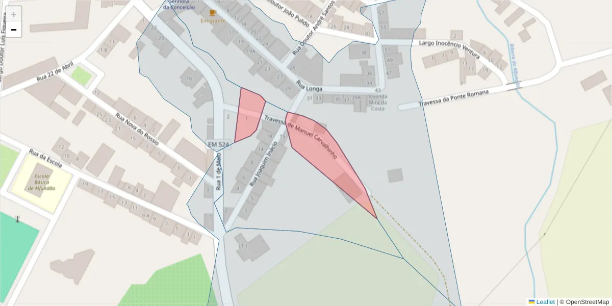 Mapa detalhado do código postal 7900-063 com limites, códigos postais vizinhos e agências dos correios