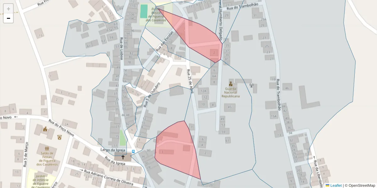 Mapa detalhado do código postal 7900-239 com limites, códigos postais vizinhos e agências dos correios