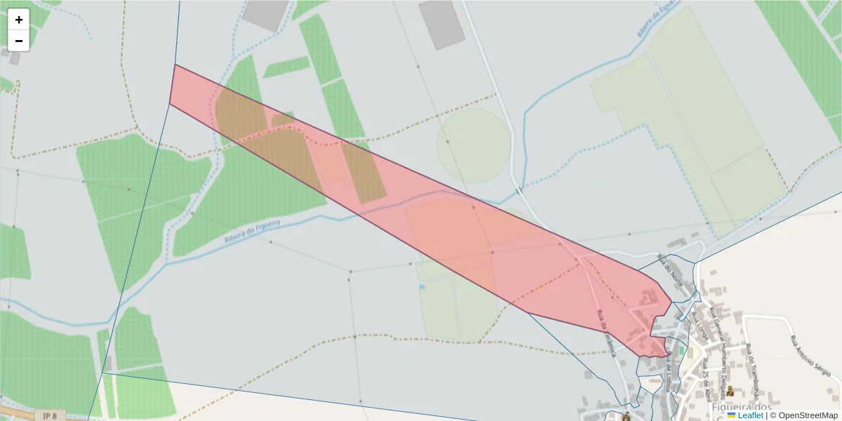 Mapa detalhado do código postal 7900-265 com limites, códigos postais vizinhos e agências dos correios