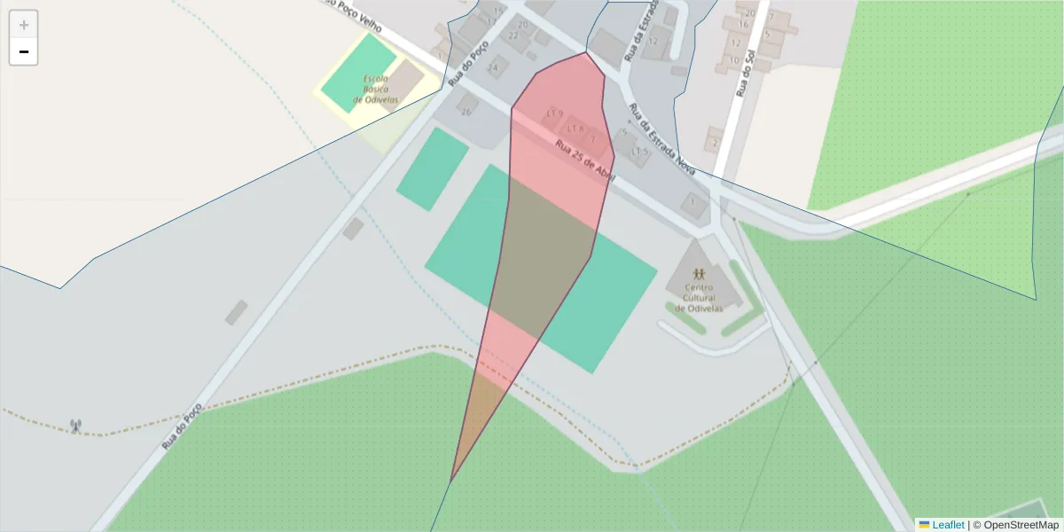 Mapa detalhado do código postal 7900-380 com limites, códigos postais vizinhos e agências dos correios